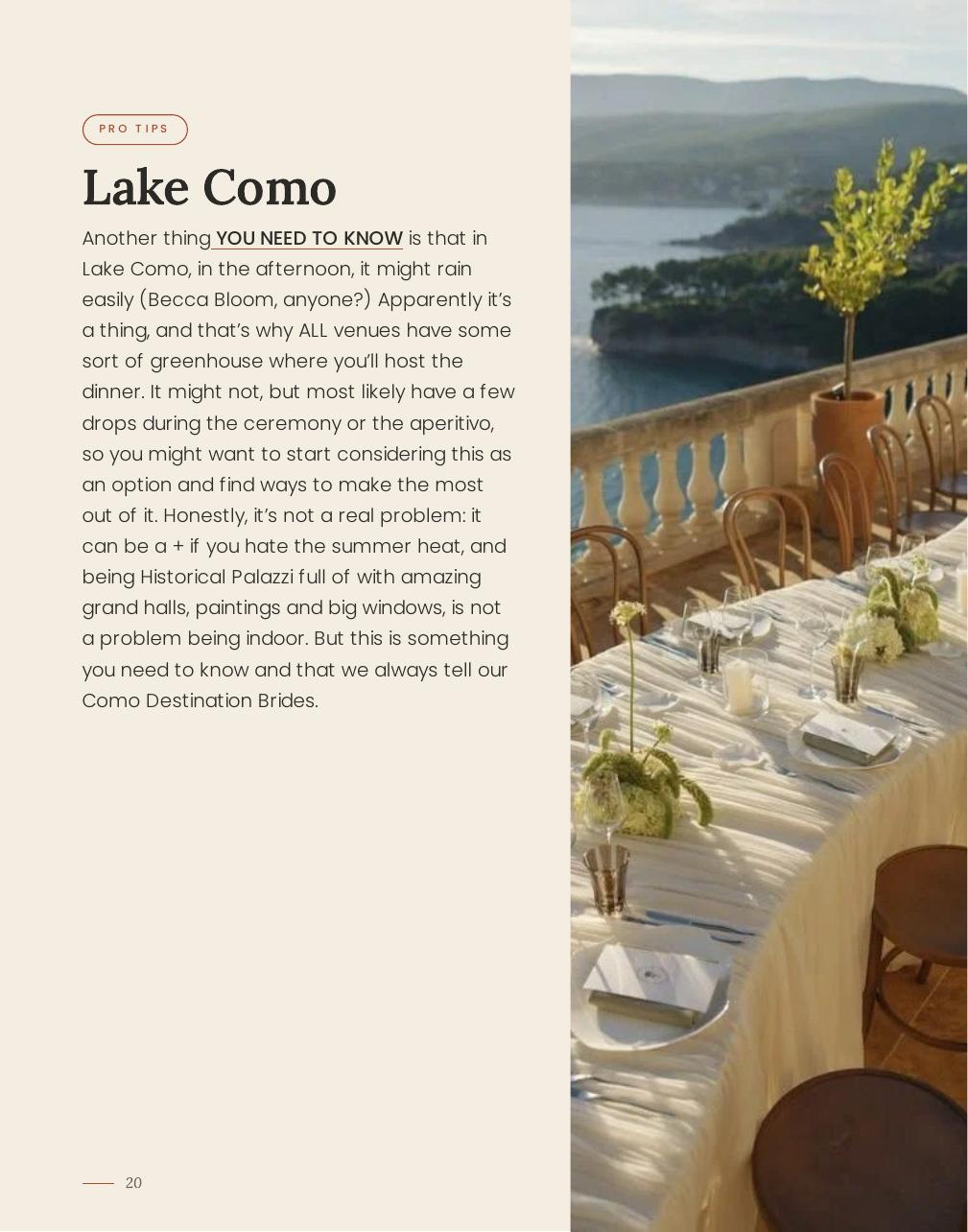 Inside the guide — Lake Como tips