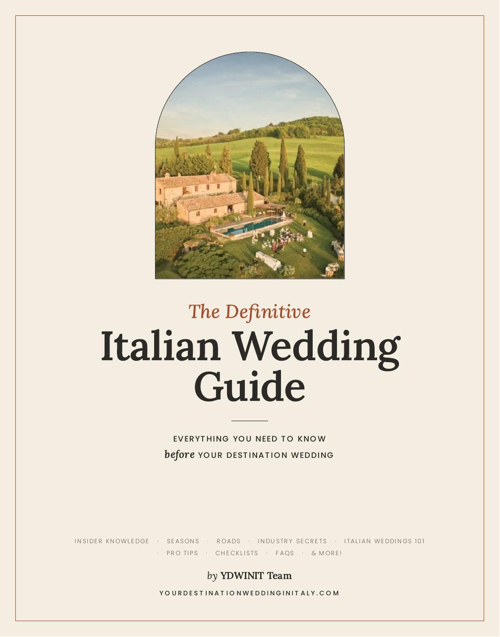 The Italian Wedding Field Guide — cover